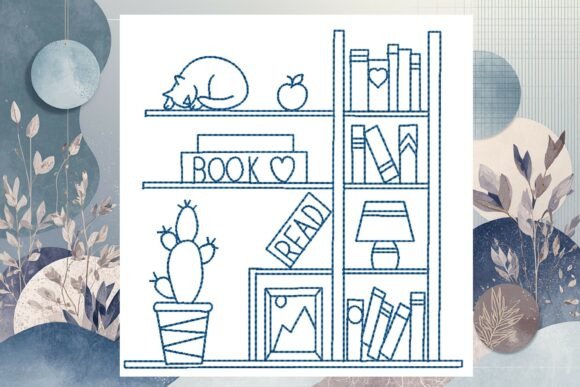 Bookshelf 2 Line Art: Sweatshirt Design Review