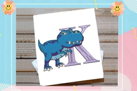 Dinosaur Monogram Alphabet Letter K Review