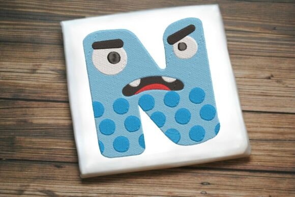 Fun Monster Alphabet Letter N: Apparel Design Review