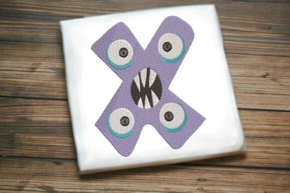 Fun Monster Alphabet Letter X: Apparel Design Review