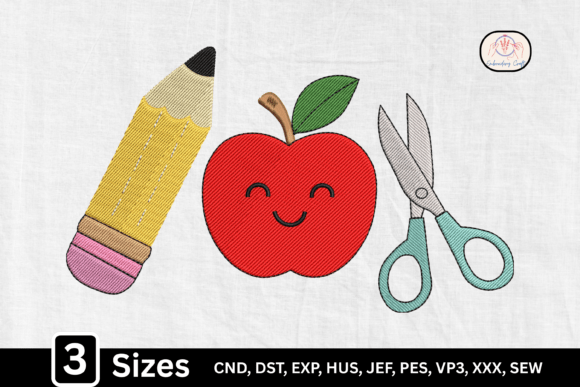 Pencil Apple Scissor Teacher: An Embroidery Sellerβs Review