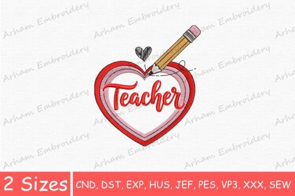 School Teacher Love Heart: A Boutique Embroidery Review