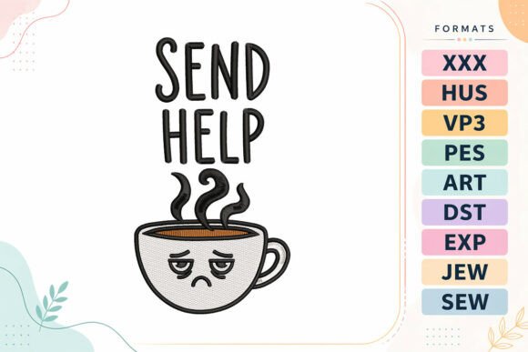 Send Help Coffee Cup: A Designer’s Stitch-Out Review